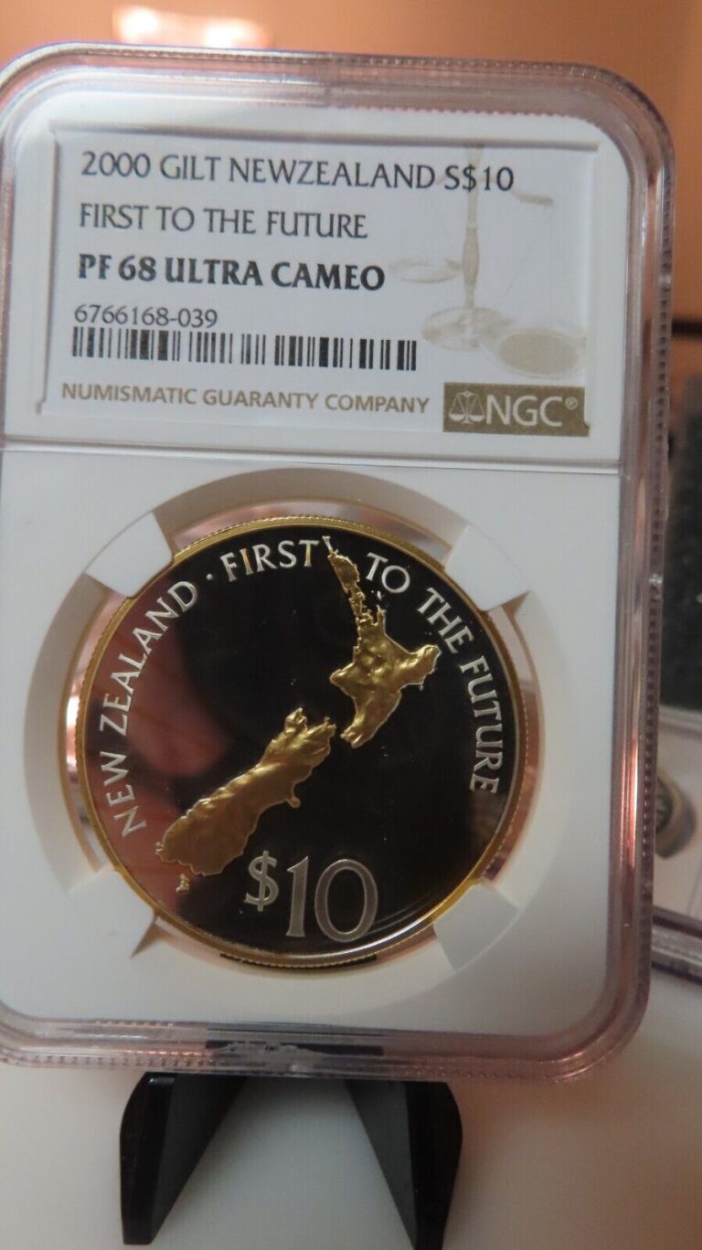 Read more about the article NGC PF68 UC-New Zealand 2000 Gilt First To The Future Silver $10 Super GEM Proof