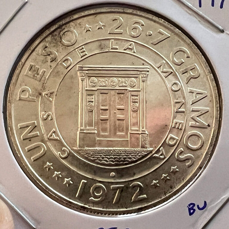 Read more about the article 1972 DOMINICAN REPUBLIC SILVER UN PESO BRILLIANT UNCIRCULATED CROWN COIN