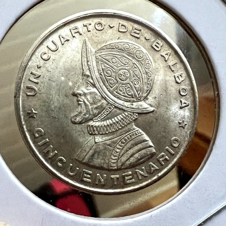 Read more about the article 1953 PANAMA SILVER 1/4  BALBOA BRILLIANT UNCIRCULATED COIN