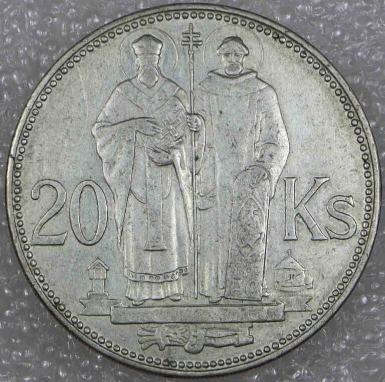 Read more about the article Slovakia 20 Korun 1941 St. Cyril and St. Methodius Silver coin [1267