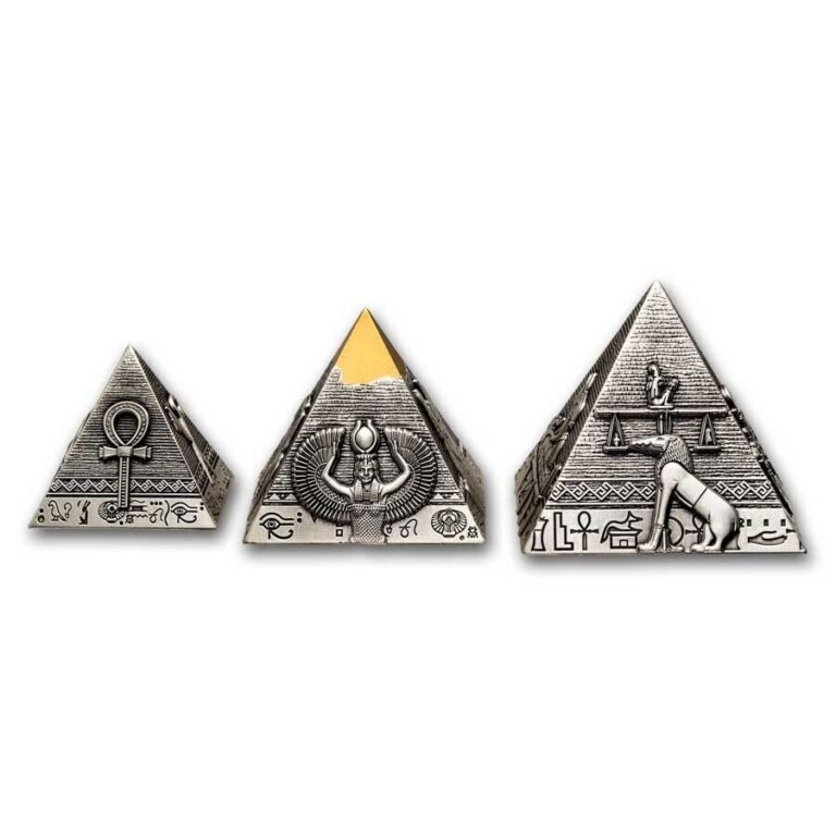 Read more about the article 2024 Djibouti Silver Antique Pyramids of Giza 3D Shaped Coin Set