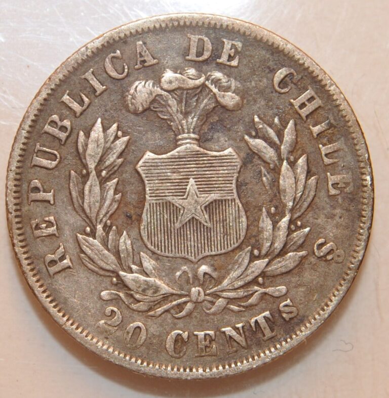 Read more about the article 1874 Chile 20 Centavos  Silver