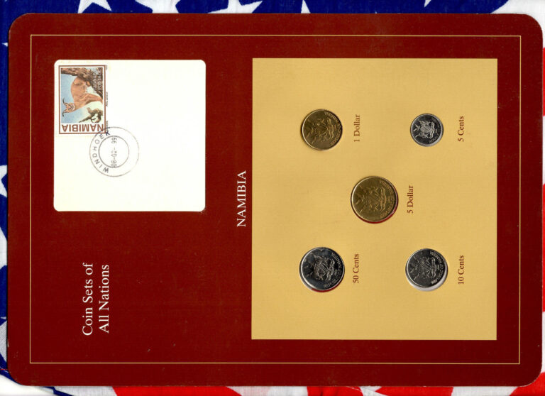 Read more about the article Coin Sets of All Nations Namibia UNC $5 5 50 Cents 1993 $1  10 Cents 1996