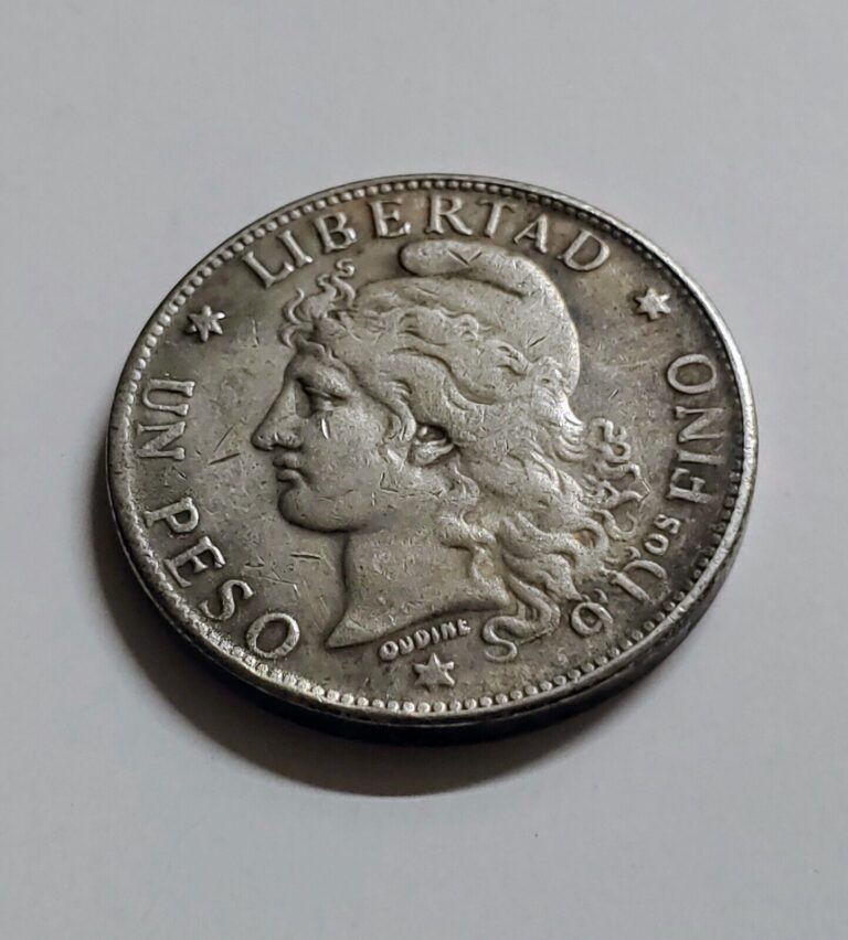 Read more about the article (Commemorative Coin) Silver Plated ARGENTINA LIBERTAD UN PESO 9D FINO **1883**