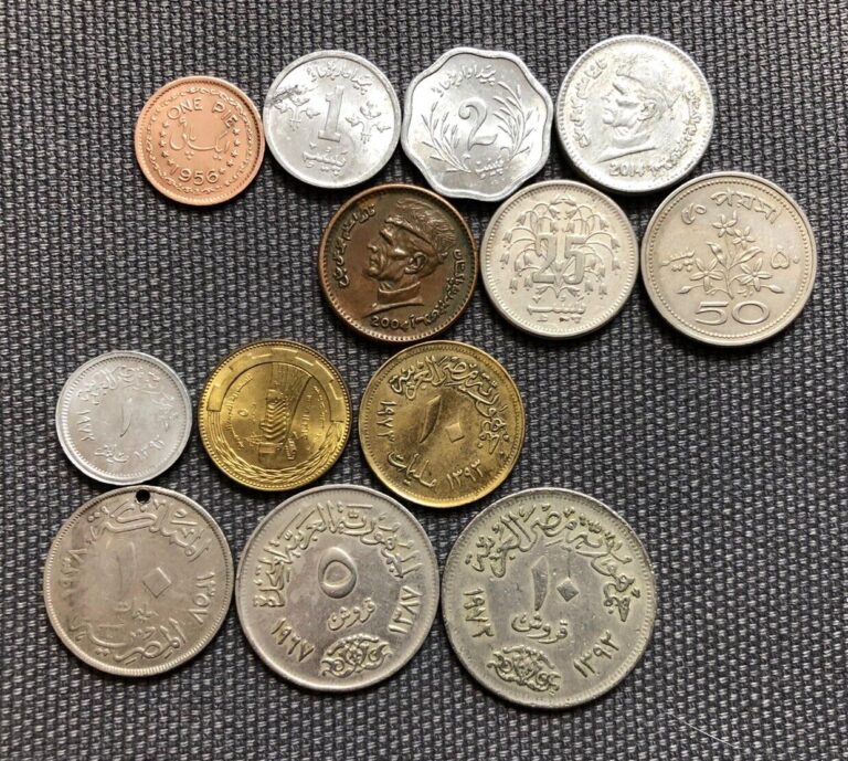 Read more about the article Pakistan 🇵🇰 Egypt 🇪🇬 Lot Of 13  World Foreign Coins