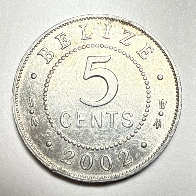 Read more about the article 2002 Belize 5 Cents Aluminum World Coin (H376)