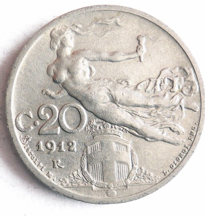 Read more about the article 1912 ITALY 20 CENTESIMI – Flying Victory – Great Coin – FREE SHIP – Italy Bin #B