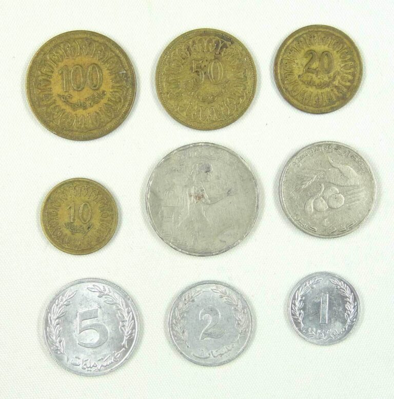 Read more about the article Tunisia Coins Set of 9 Pieces Used