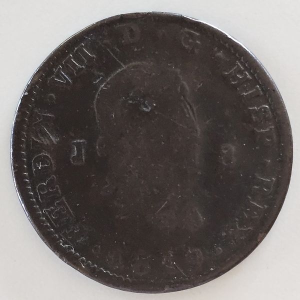 Read more about the article SPAIN   1819J   8 Maravedis   KM# 491  Copper   Circulated Coin