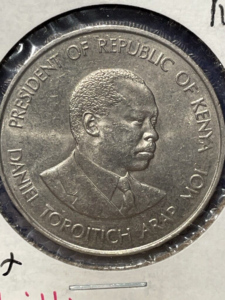 Read more about the article 1980 – 1 Shilling Coin from Kenya  nice mid-grade coin