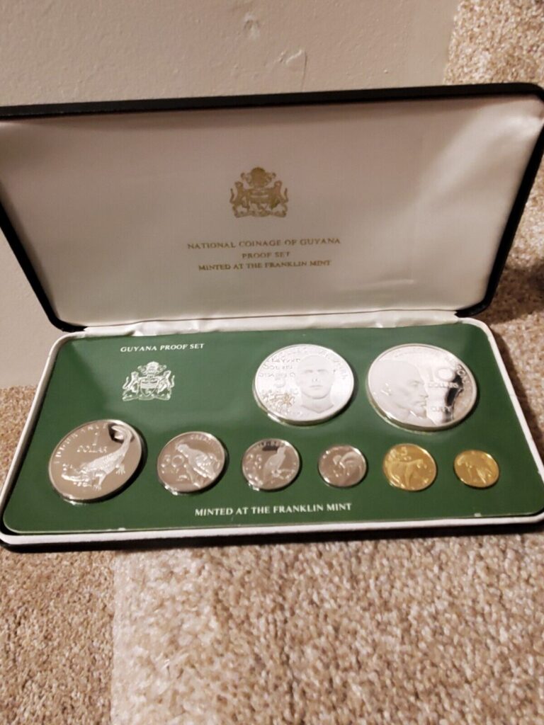 Read more about the article 1976 National Coinage of Guyana proof set 8pc Silver