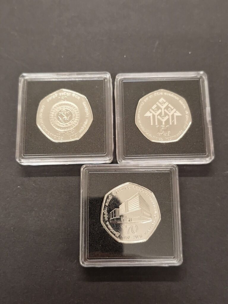 Read more about the article Sri Lanka 20 rupees 2020 70 And 150 Years Commemorative 50p Shaped Coins