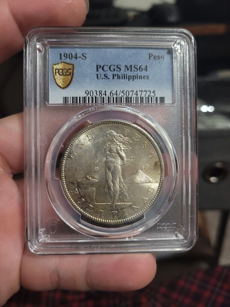 Read more about the article 1904-S Philippine One Peso Pcgs Ms64