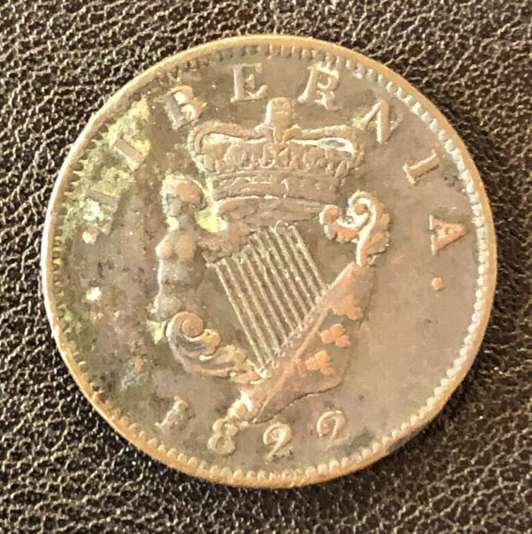 Read more about the article 1822 Ireland 1/2 Half Penny World Coin Nice Details