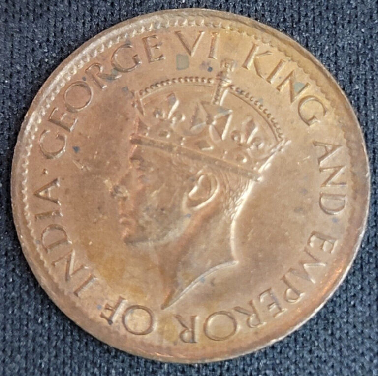 Read more about the article SRI LANKA 1943 KING GEORGE VI / Palm Tree Ceylon One Cent Coin