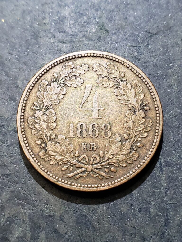 Read more about the article 1868 KB Hungary 4 Krajczar Coin ***1 Year Type Coin***