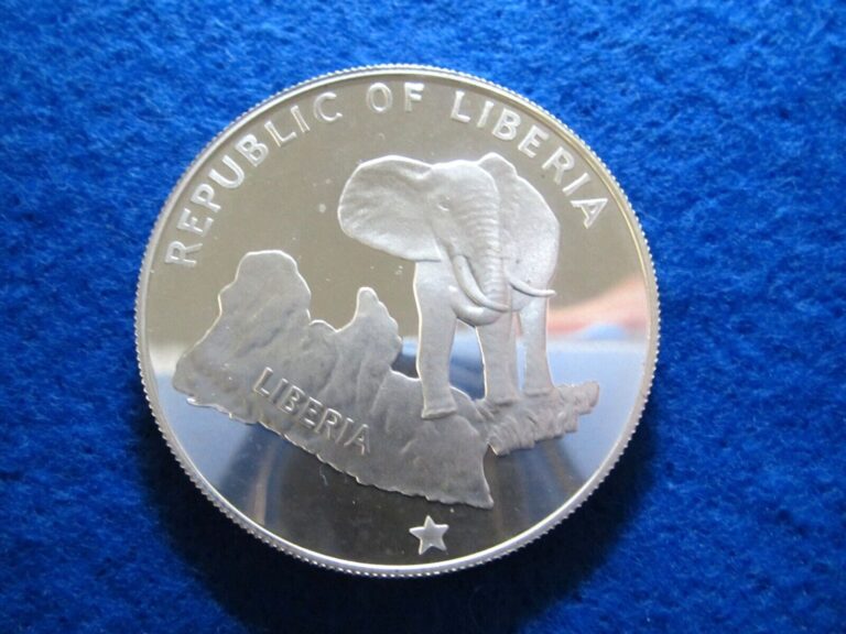 Read more about the article 1977 Liberia Silver Proof $5 – Elephant – Proof Only – Lowest Mintage  1640 pcs