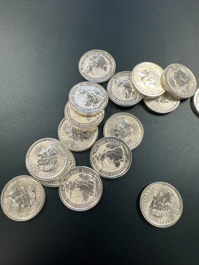 Read more about the article BU 1/10th oz Royal Mint Silver Britannia Coin ~.999 Fine Silver