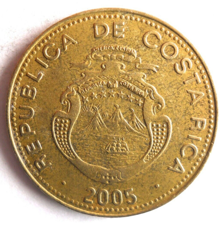 Read more about the article 2005 COSTA RICA 500 COLONES – Excellent Coin – FREE SHIP – Bin #368