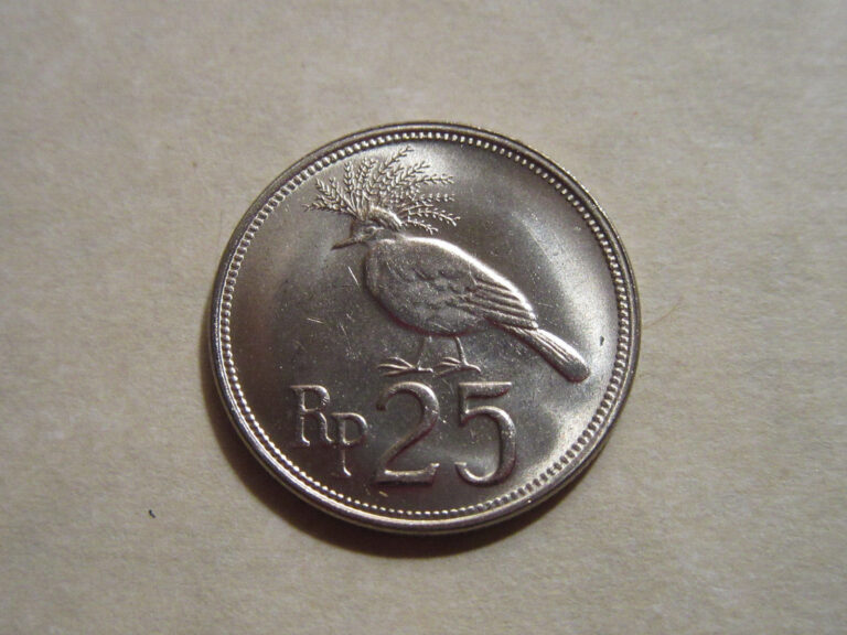 Read more about the article 1971  Indonesia coin 25 R Crowned Pigeon  Bird  classic coin uncirculated OYT