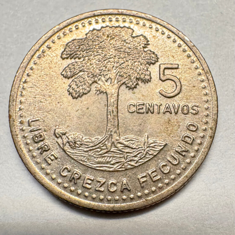 Read more about the article 1986 Guatemala 5 Centavos – Beautiful Coin – Lot #A200-19