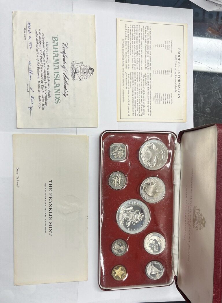 Read more about the article 1972 BAHAMAS ISLANDS SILVER PROOF COIN SET 9 PIECE