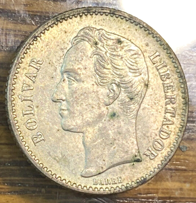 Read more about the article 1936 Venezuela Bolivar Nice Original Very Choice AU Y-22 CHRC