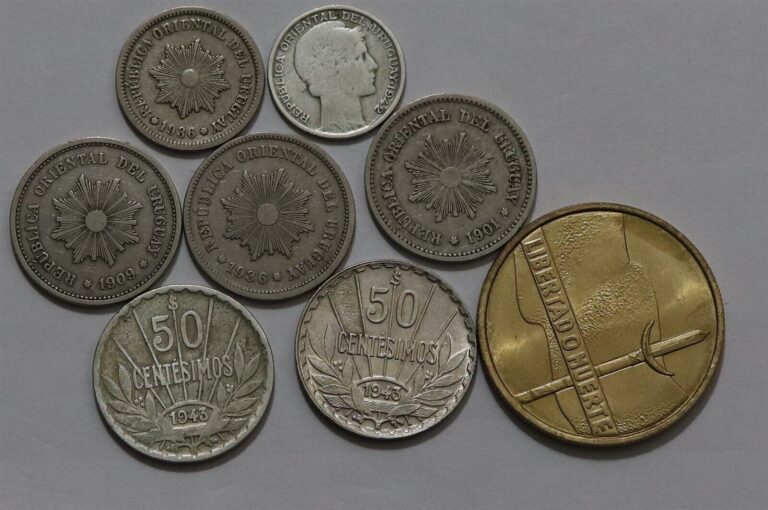 Read more about the article 🧭 🇺🇾 URUGUAY OLD COINS LOT WITH SILVER B66 #44 U21