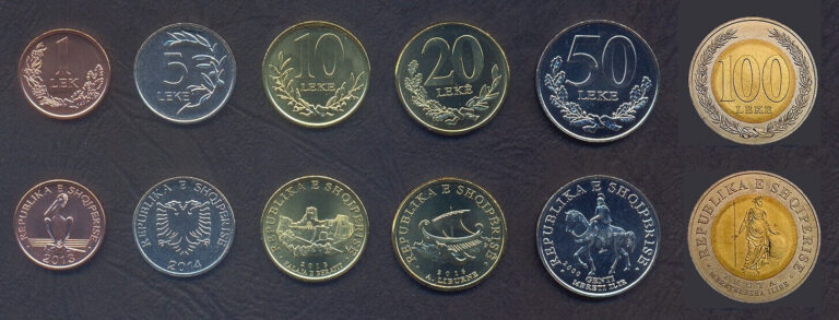 Read more about the article ALBANIA COMPLETE COIN SET 1+5+10+20+50+100 Leke 2000-2016 KM75a-80 UNC LOT of 6