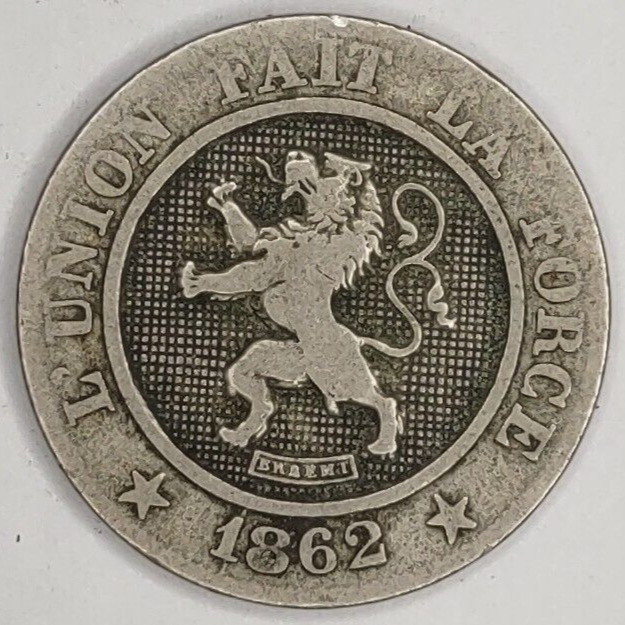 Read more about the article Belgium 10 Ten Centimes 1862 KM#22 Leopold I Coin