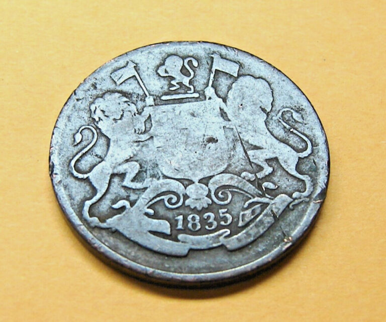 Read more about the article British East India Company==Circa 1835== One Quarter Anna Coin–Worn Circulated