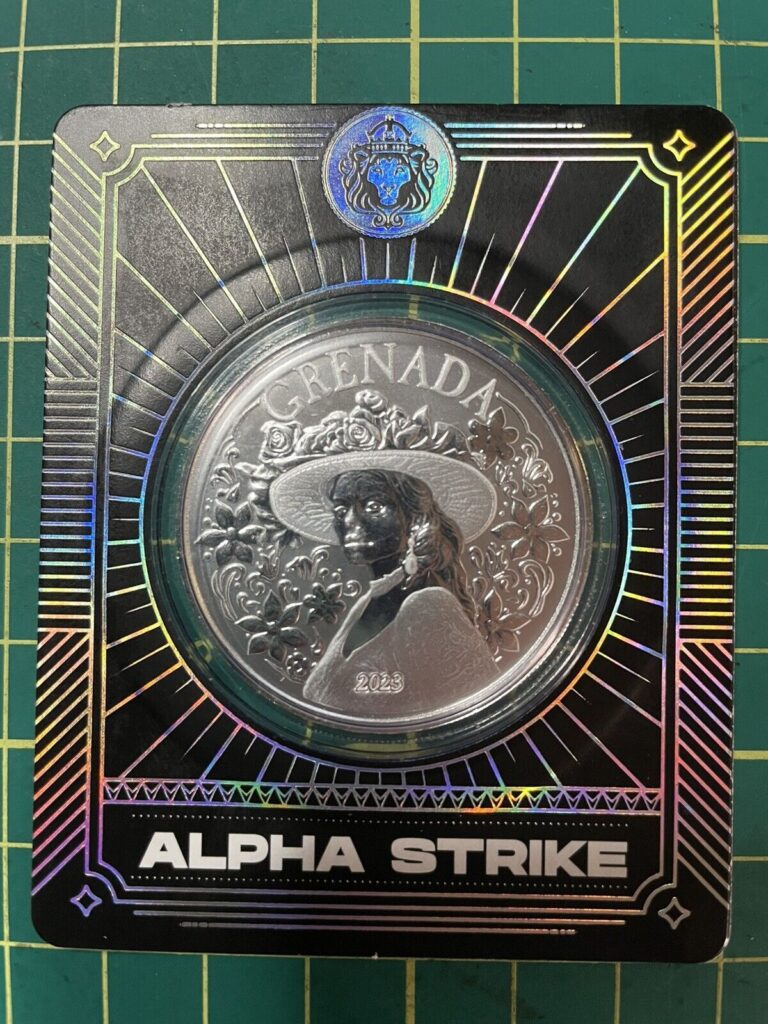 Read more about the article Grenada LA DIABLESSE $2 coin .999 fine silver Proof like Alpha strike Certi-lock