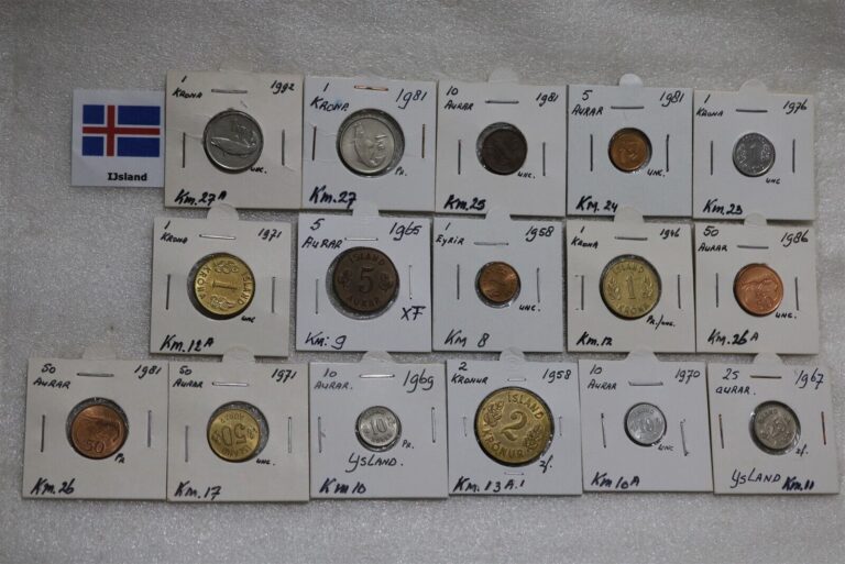 Read more about the article 🧭 🇮🇸 ICELAND – 16 COINS COLLECTION B49 #2500