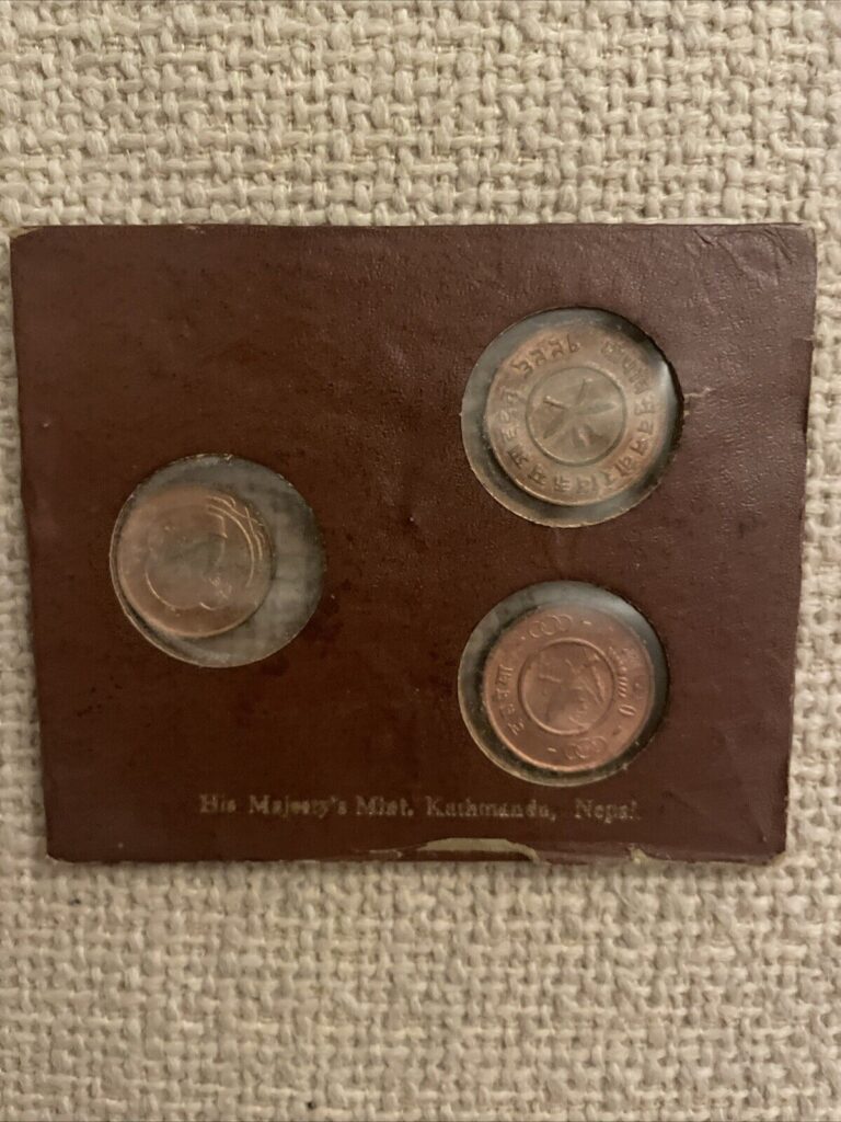 Read more about the article 1956 Nepal Kathmandu 3X Coin Mint Set Original Case “His Majesty’s Mint” See Pix