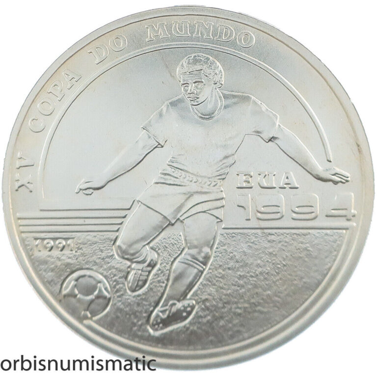 Read more about the article 1991 GUINEA BISSAU 10000 PESOS 999% PURE SILVER USA 1994 SOCCER WORLD CUP Z594