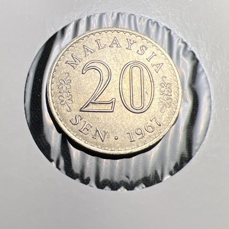 Read more about the article 1967 MALAYSIA 20 SEN COIN X1287