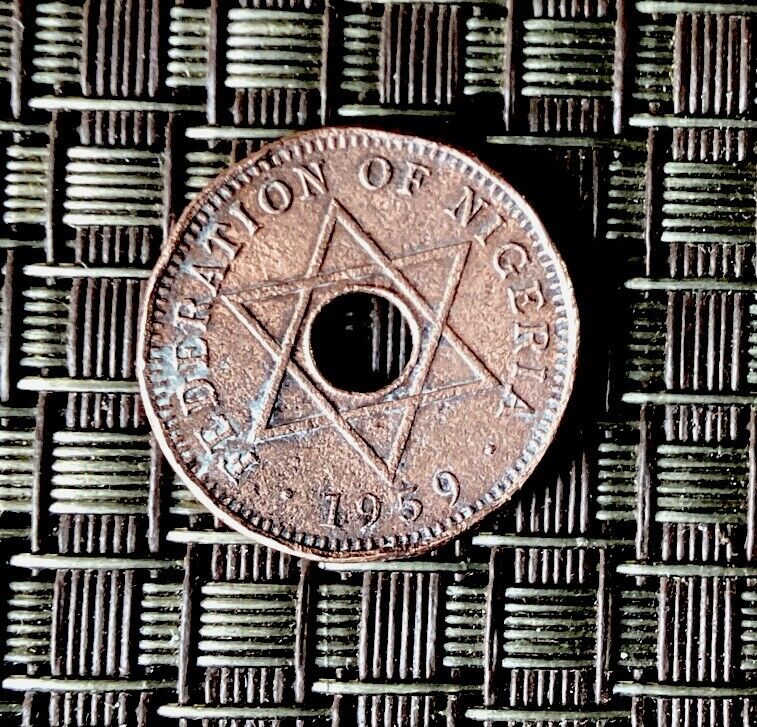 Read more about the article 1959 FEDERATION OF NIGERIA QUEEN ELIZABETH THE SECOND ONE HALF PENNY COIN