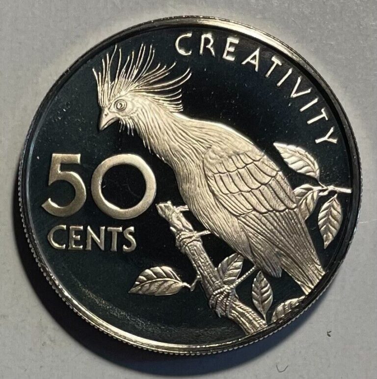 Read more about the article Guyana 50 Cents 1978 – Canje Pheasant (Hoatzin Bird) – Proof