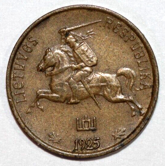 Read more about the article Lithuania  1925  Centas  National Arms –    Foreign Coin    16mm