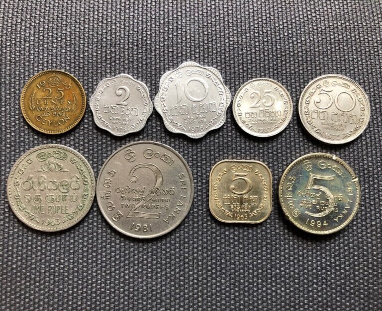 Read more about the article Sri Lanka 🇱🇰 Ceylon  Lot Of 9  World Foreign Coins