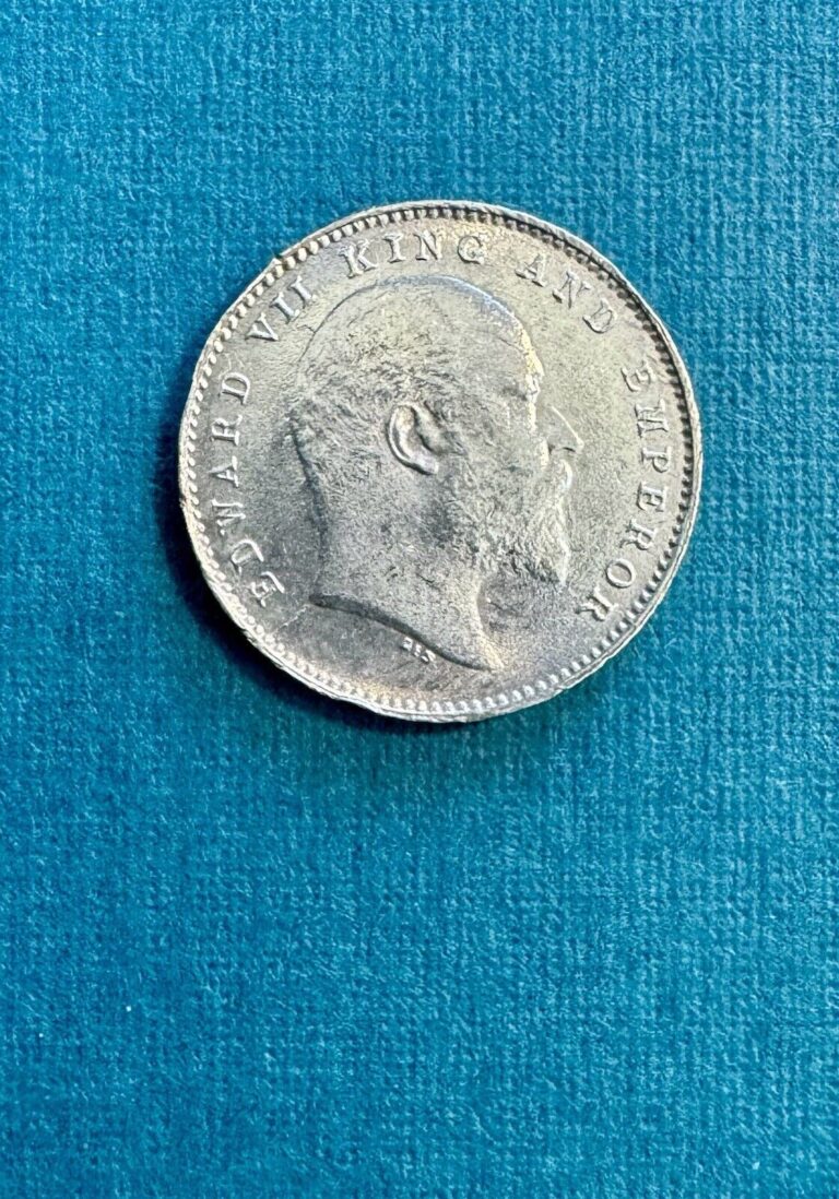 Read more about the article 1905(c) British India 2 Annas | Edward VII | Silver | UNC