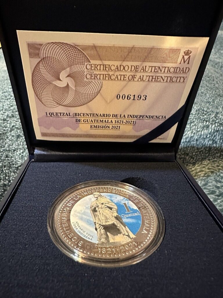 Read more about the article Moneda Bicentenario de Guatemala (Silver   40ml  27gr  10 000 Pcs) 1821-2021