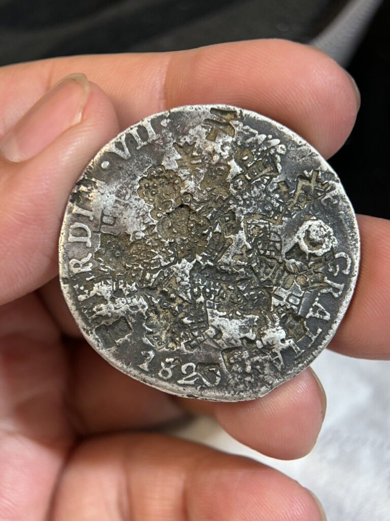 Read more about the article 1820 Lima JP Peru 8 Reales Silver Coin Chopmarked