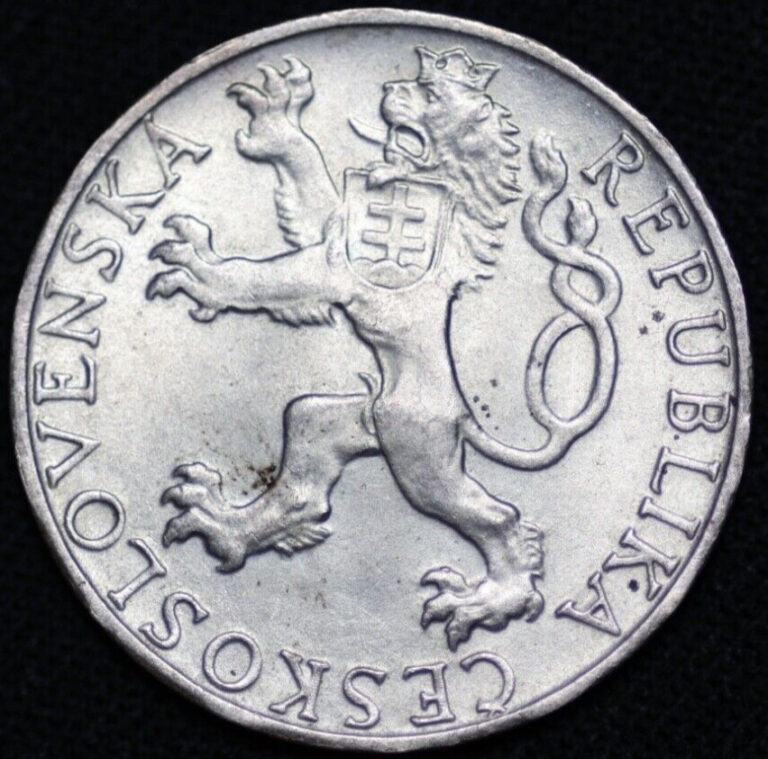 Read more about the article CZECH ~ ND – 1948 ~ 50 Korun ~ 50% Silver ~ AU++ ~ Coin ☘️ SILVER – #110 ☘️