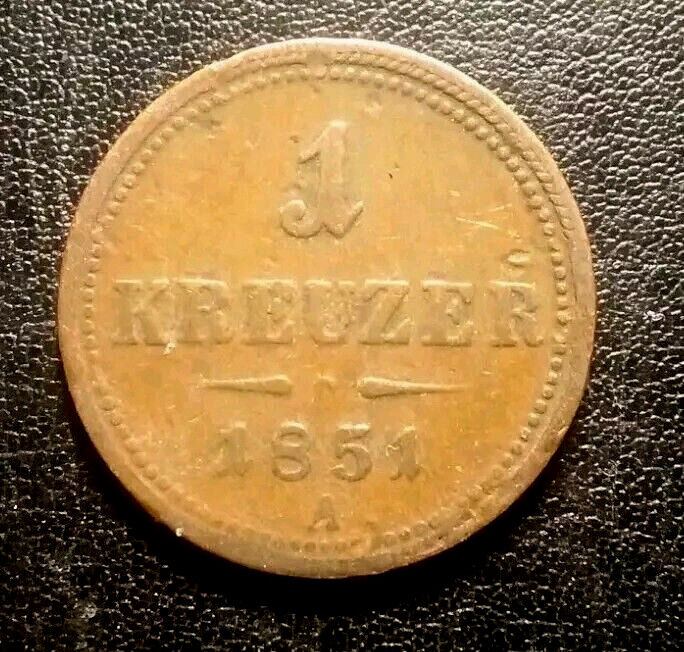 Read more about the article 1851 A Austria One Kreuzer Coin