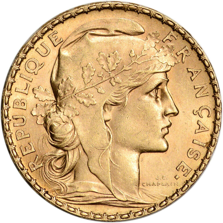 Read more about the article France Gold 20 Francs (.1867 oz) – Rooster – XF/AU – Random Date