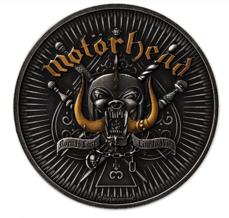 Read more about the article 2024 Barbados Motörhead 1 oz Silver Black Antiqued Gilded Coin