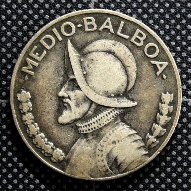 Read more about the article 1930 Panama 1/2 Half Balboa .900 Silver Coin KM# 12 Philadelphia Mint 300 000 B