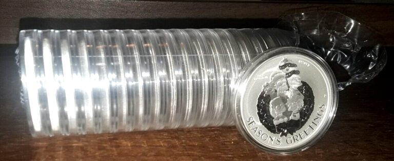 Read more about the article 2022 1 Oz .9999 Fine Silver Tuvalu The Simpsons Seasons Greetings! RARE ONLY 15K