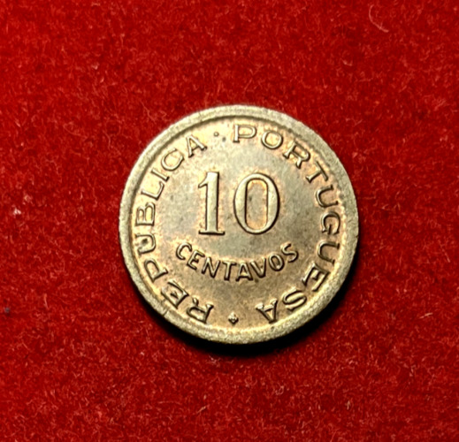 Read more about the article Angola 1949 10 Centavos KM#70 Bronze Coin T2100